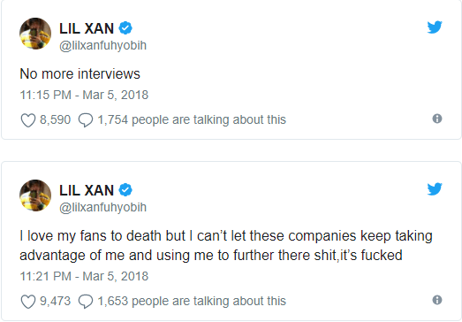 Lil xan twitter